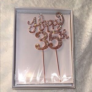 Rose Gold 'Happy 35th' Cake Topper